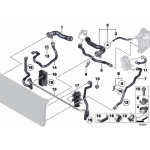 Przewód ukł. chłodzenia BMW F01 F06 F07 F10 F11 F12 F13 640d 535d 535dX 530d 530dX 730d 740d - 17127807033