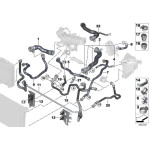 Przewód ukł. chłodzenia BMW F01 F06 F07 F10 F11 F12 F13 640d 535d 535dX 530d 530dX 730d 740d - 17127807033