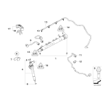 Łapa mocująca wtryskiwacza paliwa BMW E81 E84 E87 E90 E91 F01 F10 F11 F20 F30 MINI - 13537809798