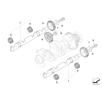 Łożysko igiełkowe BMW E60 E61 E81 E84 X1 E90 E91 E92 F07 F10 F11 F15 X5 F20 F30 F31 - 11277810456