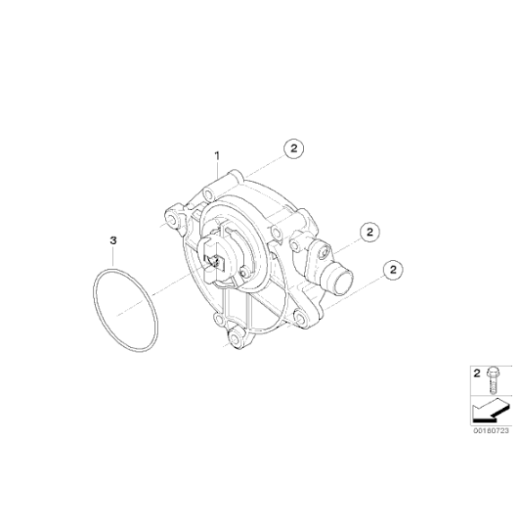 O-Ring pompy podciśnieniowej BMW E60 E81 E90 E91 E92 316i 318i 320i 116i 118i 120i 520i - 11667576823