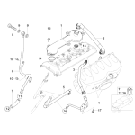 Przewód elastyczny odpowietrzający skrzynię korbową BMW E46 M3 CSL - 11157833649