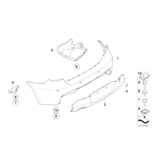 51127836577 Przedłużenie zaślepka nadkola tył lewe BMW E81 E87 E87N 116 118 120 123 130 - 51127836577 - Części oryginalne BMW Łódź | Sklep internetowy BMW