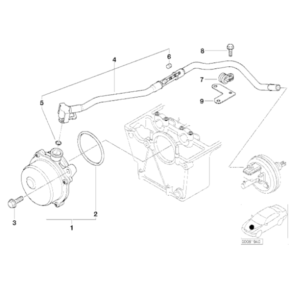 11667803829 Zaślepka instalacji pompy próżniowej BMW E38 E39 E46 E53 E60 E61 E65 E70 E81 E83 E84 E87 E90 F01 F07 F10 F11 F12 F20 F25 F30 F36 - Części oryginalne BMW Łódź | Sklep internetowy BMW