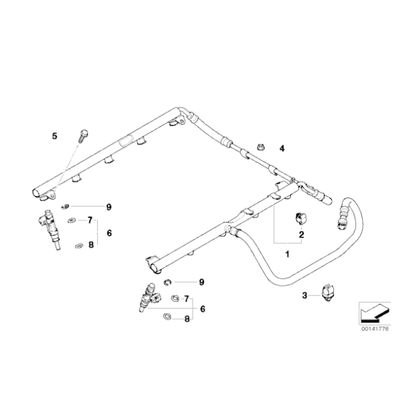 13647839098 Wtryskiwacz paliwa BMW E60 E61N E63 E64 M5 M6 - 13647839098 - Części oryginalne BMW Łódź | Sklep internetowy BMW