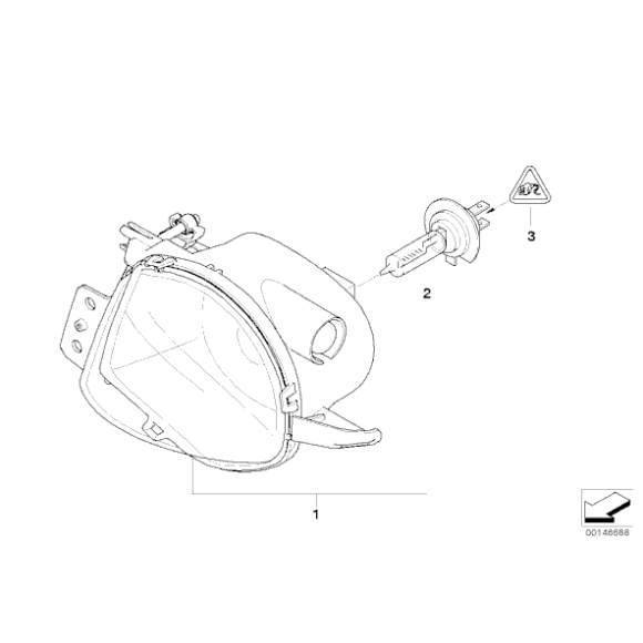 Halogen lewy BMW E92 E93 F27 F10 F11 F22 F23 218 220 228 520 520 525 530 535 550 M5 318 320 323 325 330 335 - 63177839865