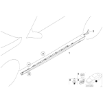 Osłona krawędzi wejścia prawa BMW E46 M3 CSL - 51717890512