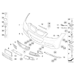 Zaślepka ucha holowniczego gruntowana BMW E90 E91 316i 316d 318d 318i 320d 320i 325d 325i 328i 330d 330i 335d 335i - 51117891391