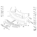 Zaślepka ucha holowniczego zderzaka M przód BMW E82 E88 118d 120i 123d 120d 135i 128i 125i - 51117892595