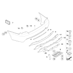 Zaślepka ucha holowniczego tył gruntowana BMW E92 E93 316 318 320 323 325 330 335 - 51127893147