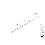 Zaczep listwy progowej BMW E46 Compact 316 318 320 325 - 51717895038