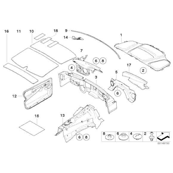 51487897020 Izolacja dźwiękowa pokrywy silnika wygłuszenie maski E60 M5 - 51487897020 - Części oryginalne BMW Łódź | Sklep internetowy BMW