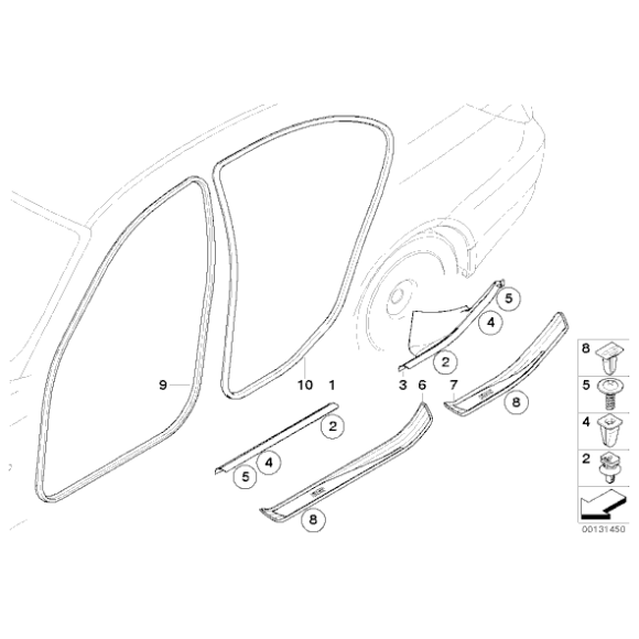 Osłona progu przód prawa M BMW E60 E61N M5 - 51477898818