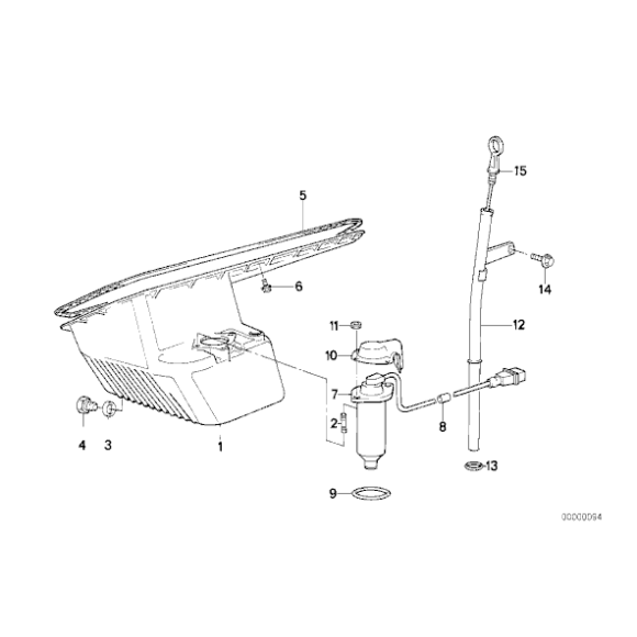 Pokrywa osłona czujnika poziomu oleju silnikowego BMW E23 E24 E28 E30 E32 E34 - 12521276200