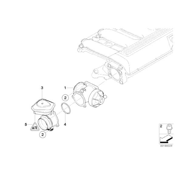 Zawór EGR AGR BMW E53 E60 E61 E65 E70 E71 E87 E90 318d 325d 330d 118d 120d 730d 520d 525d 530d - 11717804382