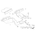 Nakrętka kolektora wydechowego BMW E30 E34 E36 E38 E39 E46 E53 E60 E63 E65 E70 X5 E81 E83 X3 E84 X1 E87 E90 F01 F10 - 1172143720