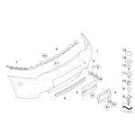 Kratka zderzaka tył BMW Z4 M3 - 51128040081