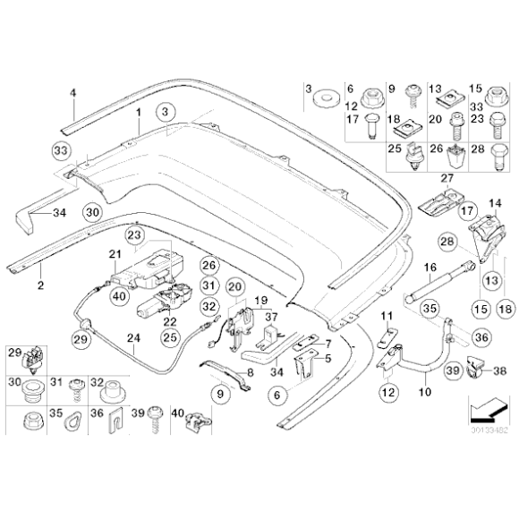 Płytka ograniczająca BMW E12 E21 E28 E30 E34 E46 320 325 323 520 525 - 11411280950