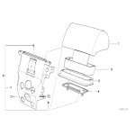 Prowadnica zagłówka tył lewa BMW E32 E34 - 52208102717
