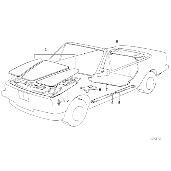 51488103798 Izolacja dźwiękowa wygłuszenie maski przód BMW E30 316 318 320 323 325 - 51488103798 - Części oryginalne BMW Łódź | Sklep internetowy BMW