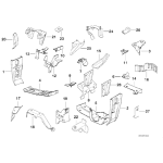 Uchwyt sygnału dźwiękowego BMW E31 840 850 - 41138108805