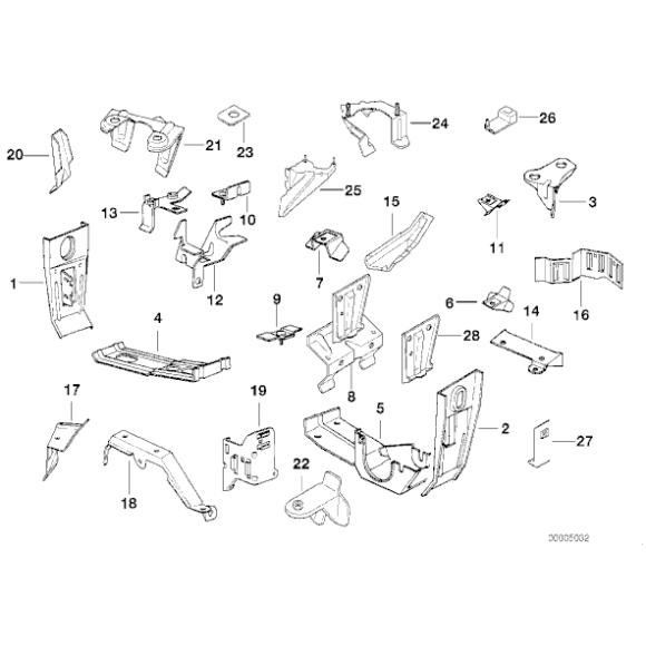 Uchwyt sygnału dźwiękowego BMW E31 840 850 - 41138108805
