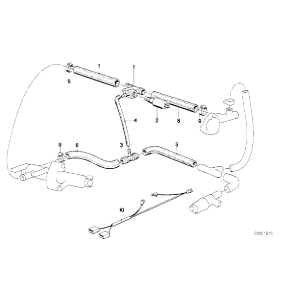 Przewód dolotowy powietrza BMW E28 E30 520i 320i 323i - 11611284662