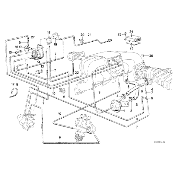 11611284714 Przewód elastyczny BMW E21 323i E28 520i - 11611284714 - Części oryginalne BMW Łódź | Sklep internetowy BMW