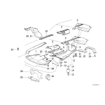 Izolacja termiczna tunelu dolna BMW E32 730iL 735iL 740iL 750iL M30 M60 - 51488115922