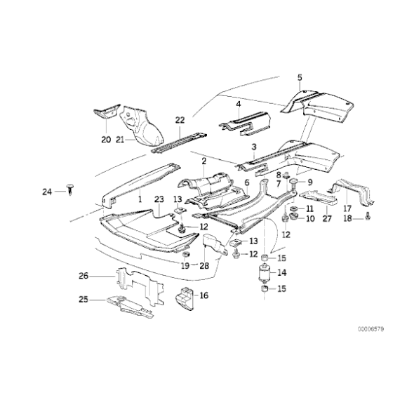 Izolacja termiczna tunelu dolna BMW E32 730iL 735iL 740iL 750iL M30 M60 - 51488115922