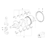 Panewka korbowodu BMW E30 E36 E36 E39 E38 - 11241284850