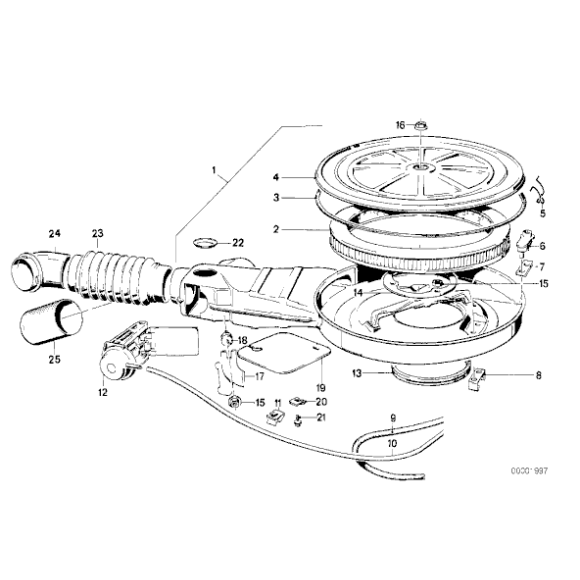 13731284979 Przewód elastyczny powietrza BMW E28 518 E30 316 - 13731284979 - Części oryginalne BMW Łódź | Sklep internetowy BMW