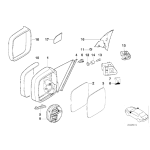 Wkład lusterka lewy E36 E34 E39 - Oryginał BMW - 51168119710