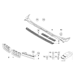 Krata wlotu powietrza prawa - 51138125812