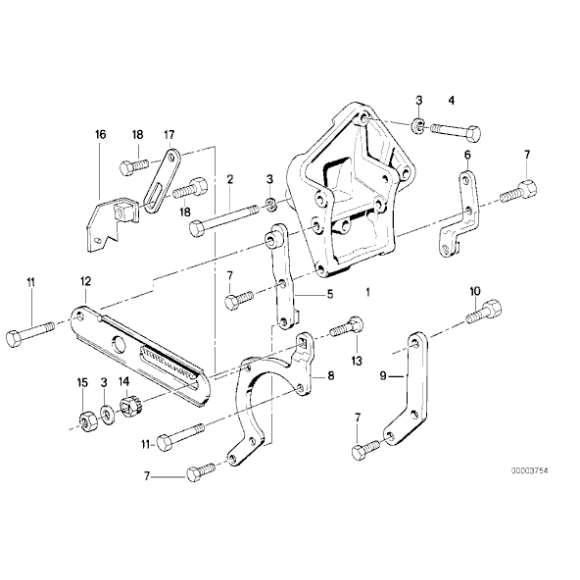 Płyta mocująca BMW E30 E34 E28 324d 324td 524d 524td - 32411285942