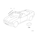 Osłona słupka przedniego lewego szyby BMW E36 Cabrio 318i 320i 323i 325i 328i M3 - 51138132633