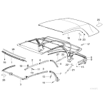 Siłownik pneumatyczny dachu BMW E36 Cabrio 318 320 323 325 328 M3 - 54318135313