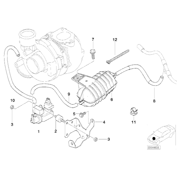 Przewód podciśnieniowy BMW E38 E39 E46 E60 E63 E65 E70 E81 E83 E84 E90 E91 F01 F07 F10 F12 F15 F20 F30 F34 F48 MINI G01 G11 G20 
