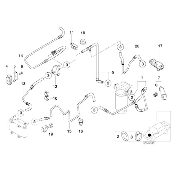 Uchwyt przewodu paliwowego BMW E24 E30 E32 E34 E36 E38 E46 Z3 - 13311287351