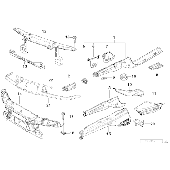 Mocowanie stabilizatora przód prawe BMW E36 Z3 316i 318i 318is 318tds 320i 325tds 325i 328i M3 - 41118151122