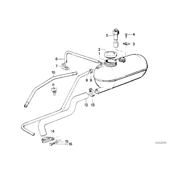 Przewód elastyczny układu chłodzenia BMW E12 E28 520 520i 525e - 11531287999