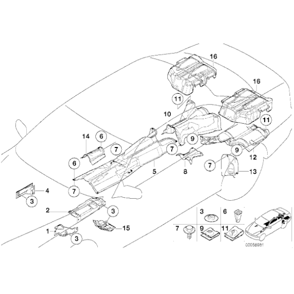 Izolacja termiczna zbiornika paliwa BMW E39 520 523 525 528 530 535 540 M5 - 51488159962