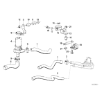 Przewód wody BMW E30 Z1 320e 325i 325ix M20 - 11531289377