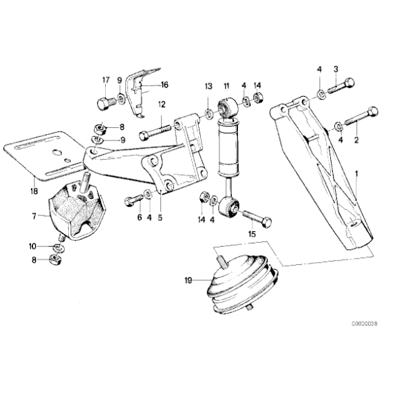 11811129286 Rubber mounting - 11811129286 - Części oryginalne BMW Łódź | Sklep internetowy BMW