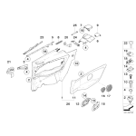 Osłona wylotu pasa tył prawa BMW E36 Cabrio 318 320 323 325 328 M3 - 51438176284