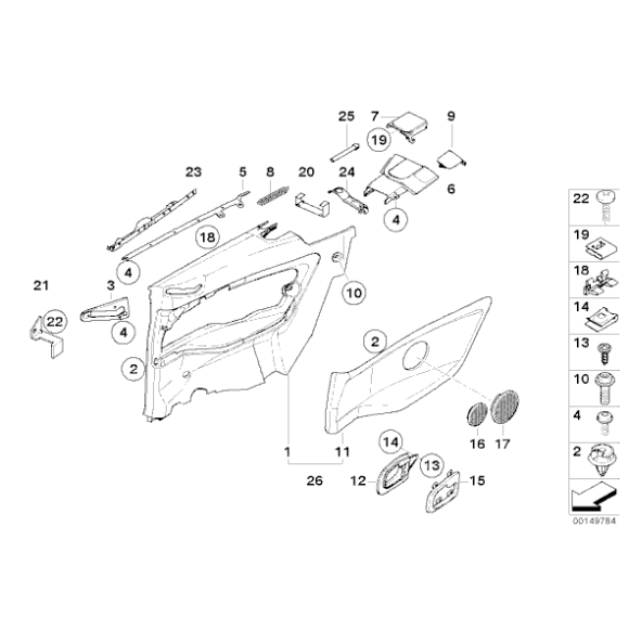 Osłona wylotu pasa tył prawa BMW E36 Cabrio 318 320 323 325 328 M3 - 51438176284