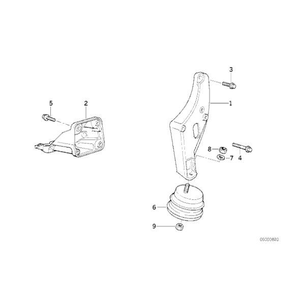 11811139606 Poduszka silnika BMW E34 525td 525tds M51 Diesel - 11811139606 - Części oryginalne BMW Łódź | Sklep internetowy BMW