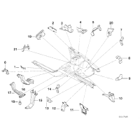 Uchwyt zderzaka, boczny przed. lewy - 41148192971