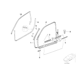 Osłona drzwi prawa BMW E36 Coupe Cabrio 316 318 320 323 325 328 M3 - 51328201066