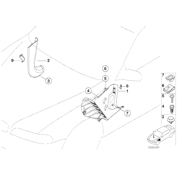 Spinka BMW E36 E39 318 320 323 325 328 M3 316 520 525 528 530 353 540 - 51438203384